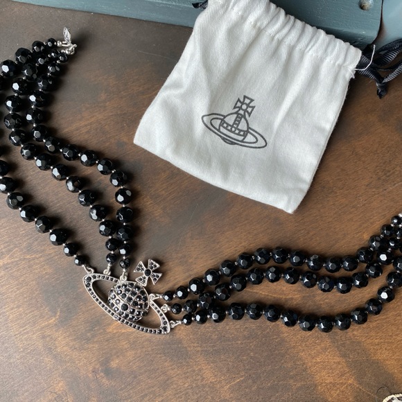 Vivienne Westwood Jewelry Three Row Bas Relief Choker Vivienne